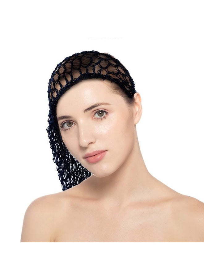 Framendino , 3 Pieces Long Mesh Crochet Hair Net Sleeping Cap Soft Accessories for Women Multicoloured  - Image 5