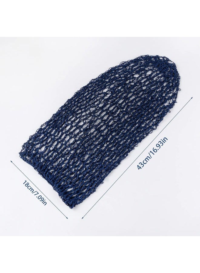 Framendino , 3 Pieces Long Mesh Crochet Hair Net Sleeping Cap Soft Accessories for Women Multicoloured  - Image 2