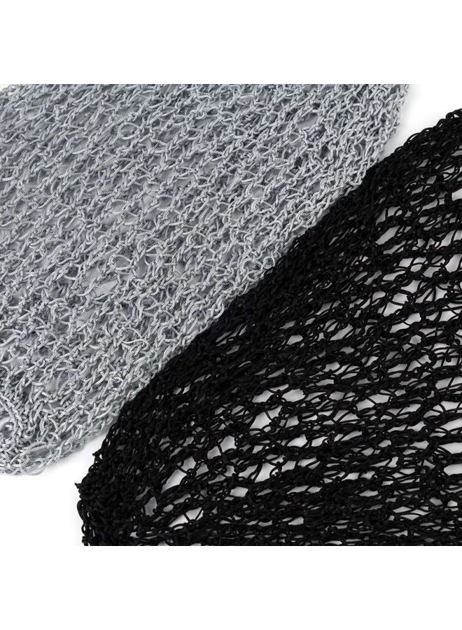 , 3 Pieces Long Mesh Crochet Hair Net Sleeping Cap Soft Accessories for Women Multicoloured