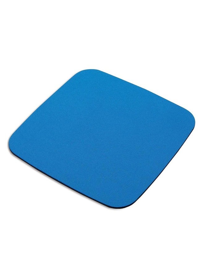1InTheOffice Blue Mouse Pad, Small Mouse Pad, 8.25" x 8.25", Non-Skid - Image 1