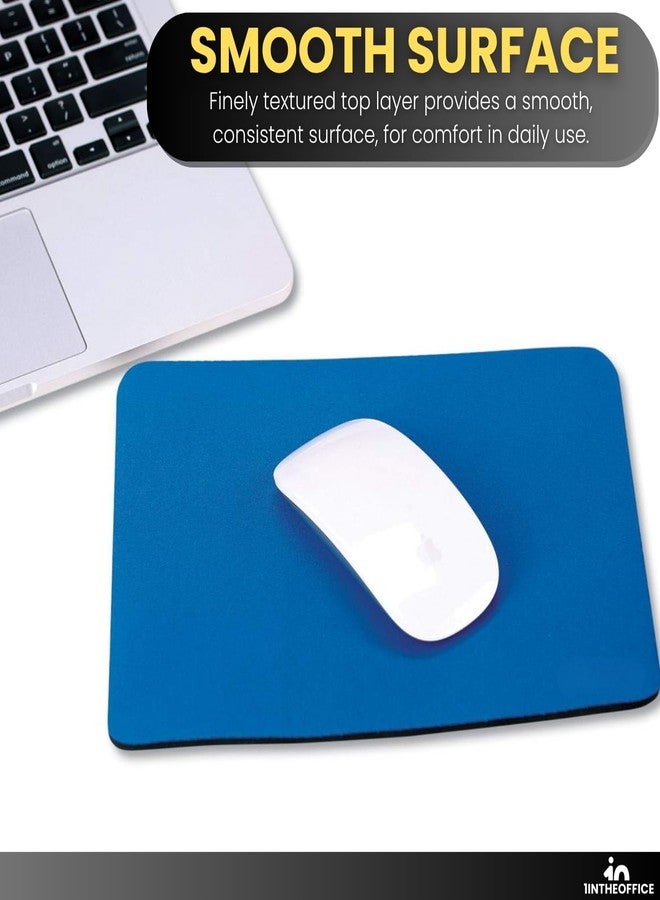 1InTheOffice Blue Mouse Pad, Small Mouse Pad, 8.25" x 8.25", Non-Skid - Image 5