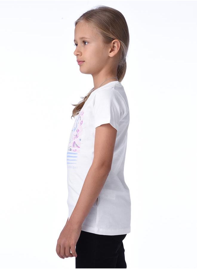 victor and jane - Graphic Print Round Neck T-Shirt by Styli - Image 1