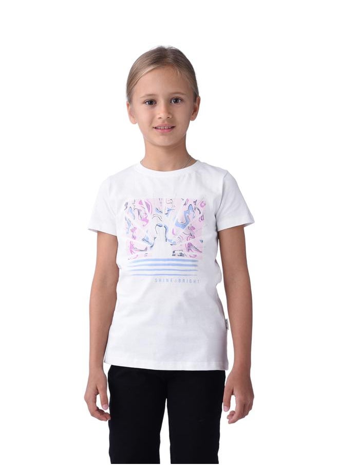 victor and jane - Graphic Print Round Neck T-Shirt by Styli - Image 1