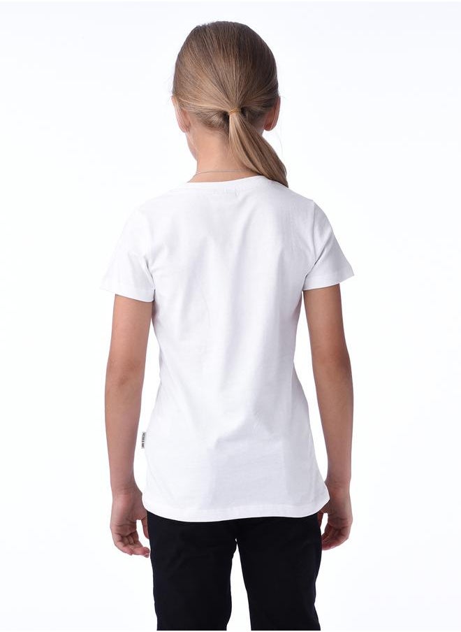 victor and jane - Graphic Print Round Neck T-Shirt by Styli - Image 1