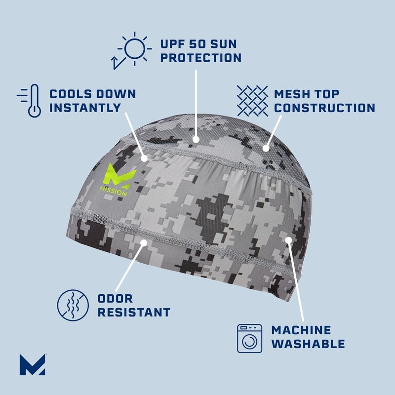 Mission Cooling Helmet Liner - Lightweight & Breathable - Cools Up to 2 Hours - UPF 50 Sun Protection - Machine Washable - Image 2