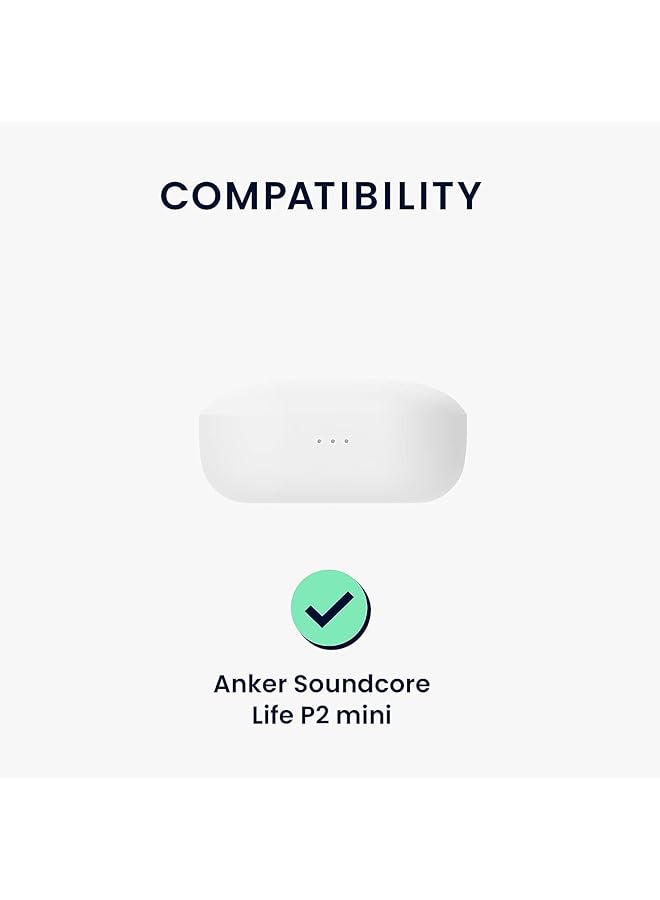 erorex Silicone Carrying Case Compatible With Soundcore Life P2 Mini Portable Scratch Shock Resistant Cover With Carabiner Blue - Image 3