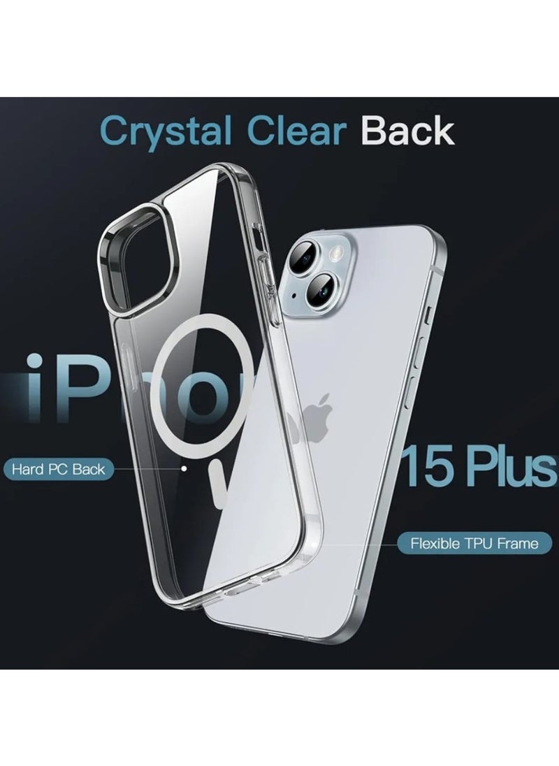 iPhone 15 Plus Clear Magnetic Case with MagSafe Compatibility – Shockproof, Anti-Yellow, Ultra Slim Cover for Wireless Charging - pzsku/ZA1862FCCFE415660329AZ/45/_/1737530847/464e1a68-ac1c-44e6-b3ef-e7de3070dc9f