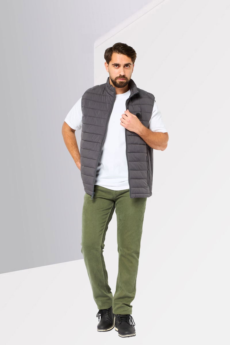 Michael Kors Men Quilted Puffer Vest Jacket, Grey - Image 2