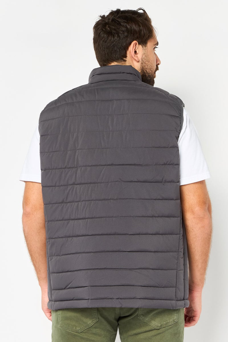 Michael Kors Men Quilted Puffer Vest Jacket, Grey - Image 4