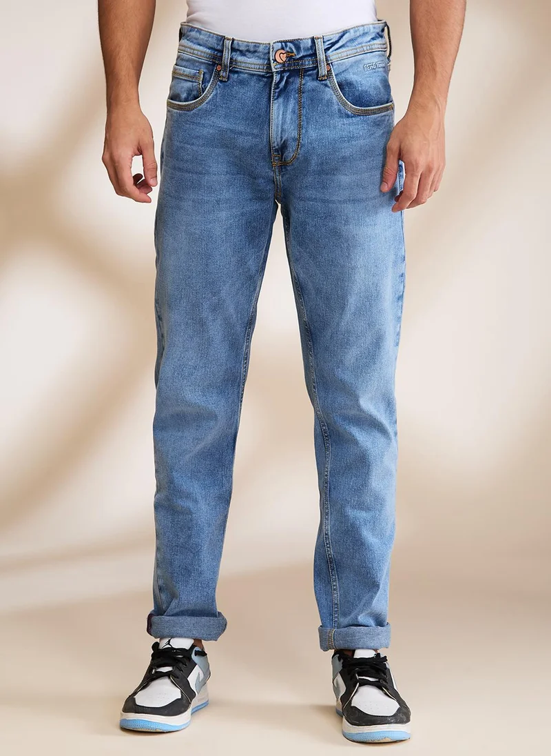 بيينغ هيومان Men Slim Fit Mid-Rise Jeans