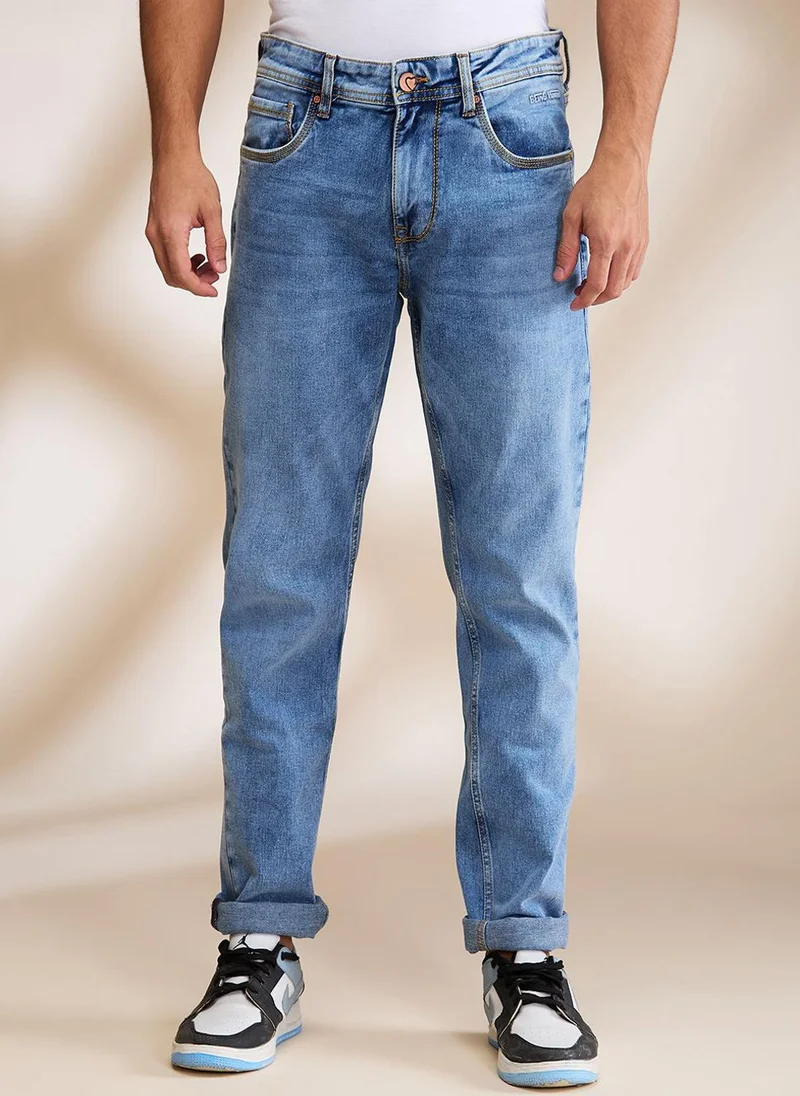 بيينغ هيومان Men Slim Fit Mid-Rise Jeans
