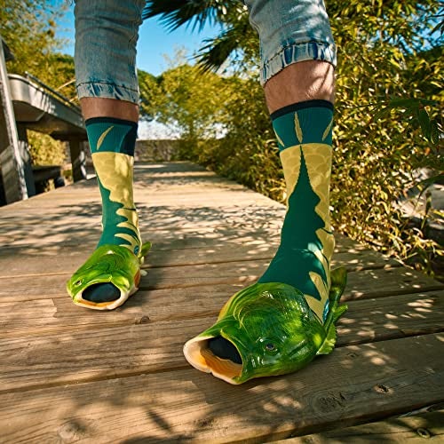 Coddies Fish Flip Flops - The Original Fish Slippers - Holiday Gift, Unisex Sandals, Bass Slides, Pool, Beach & Fishing Shoes (Green | 7-8 Men | 9-10 Women | EU 40-41) - Image 4