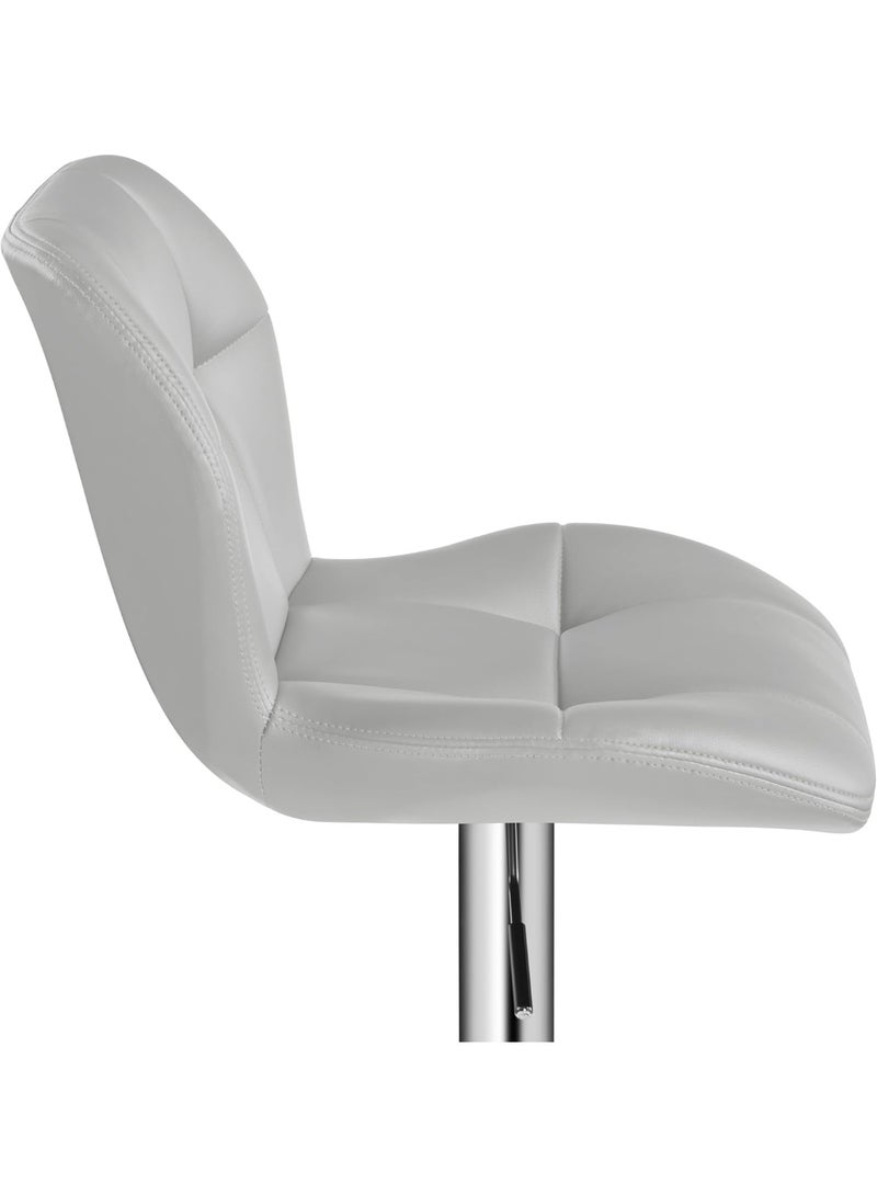 Set of 2 Adjustable Swivel Bar Stools with Backrest, 360° Rotation, Height Adjustable 62.5–84.5cm, PU Leather Counter Chairs for Home Kitchen and Dining - Image 2