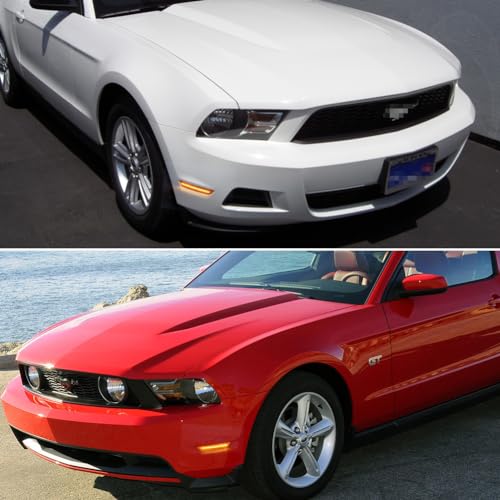 Tonsya For 2010 2011 2012 2013 2014 Ford Mustang Front Rear Bumper Side Marker Lights Amber & Red Led Lights 4 pcs - Image 4
