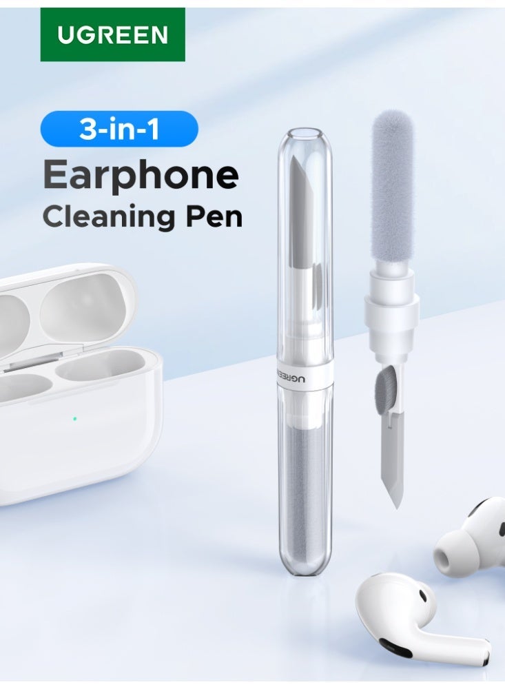 Ugreen Cleaner Kit for Airpods, Earbuds Cleaning kit for Airpods Pro, JBL, HUAWEI, Multi-Function Cleaning Tool with Brush Sponge for Wireless Earphones Case, Bluetooth Headphone, Camera, iPhone White - Image 1