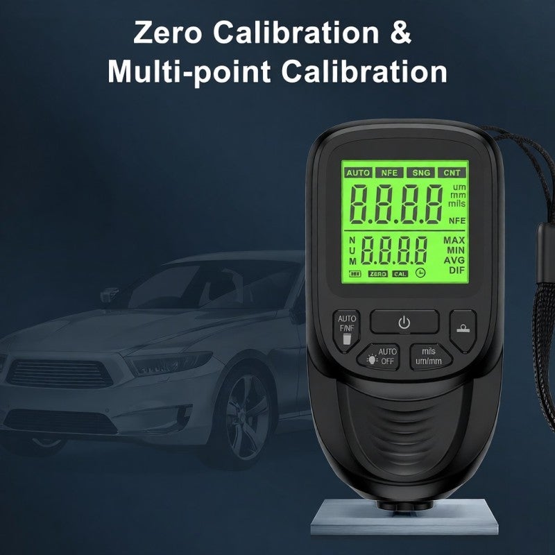 Paint Thickness Gauge: 0-2000Um Range High Precision 1Um Resolution Automatic Substrate Detection Paint Meter for Automotive Professionals Painters Inspectors DIY Enthusiasts - Image 3