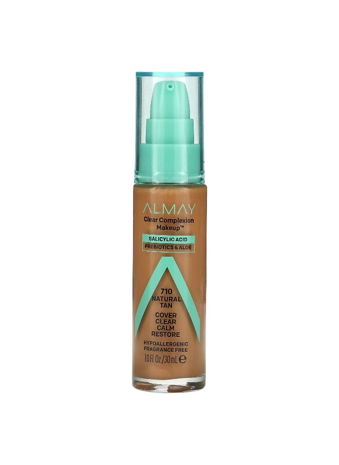 Almay Almay, Clear Complexion Makeup, 710 Natural Tan, 1 fl oz (30 ml)  - Image 1