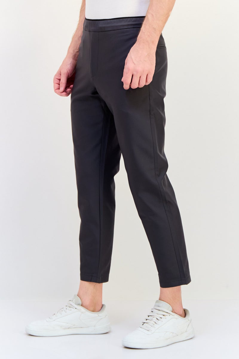 SELECTED Men Regular Fit Solid Track Pants, Grey - Image 4