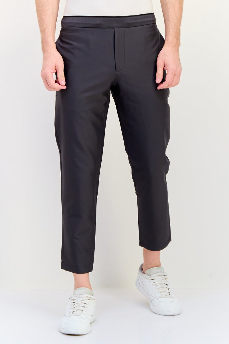 SELECTED Men Regular Fit Solid Track Pants, Grey - Image 1