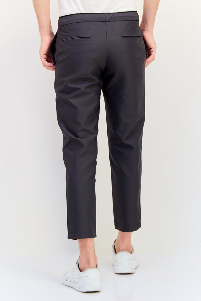 SELECTED Men Regular Fit Solid Track Pants, Grey - Image 3