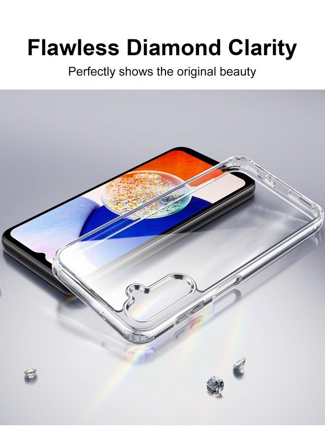 HOOMIL Case for Samsung Galaxy A14 5G, Non-Yellowing, Drop Protection, Anti-Scratch Transparent Hard Back Phone Cover - Crystal Clear - Image 2