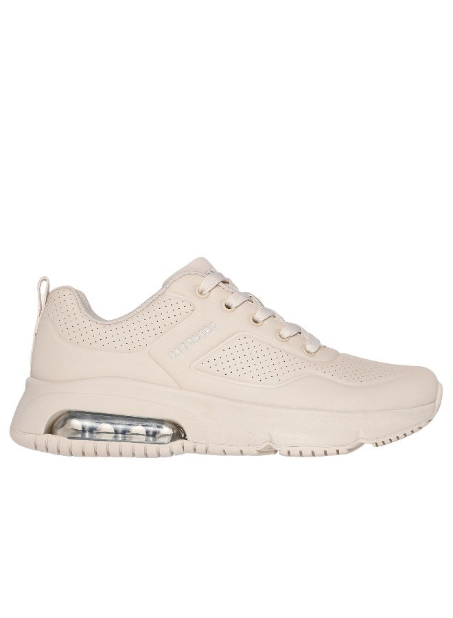 Skechers Uno Evolve Women's Silver Lace-Up Shoes - Image 1