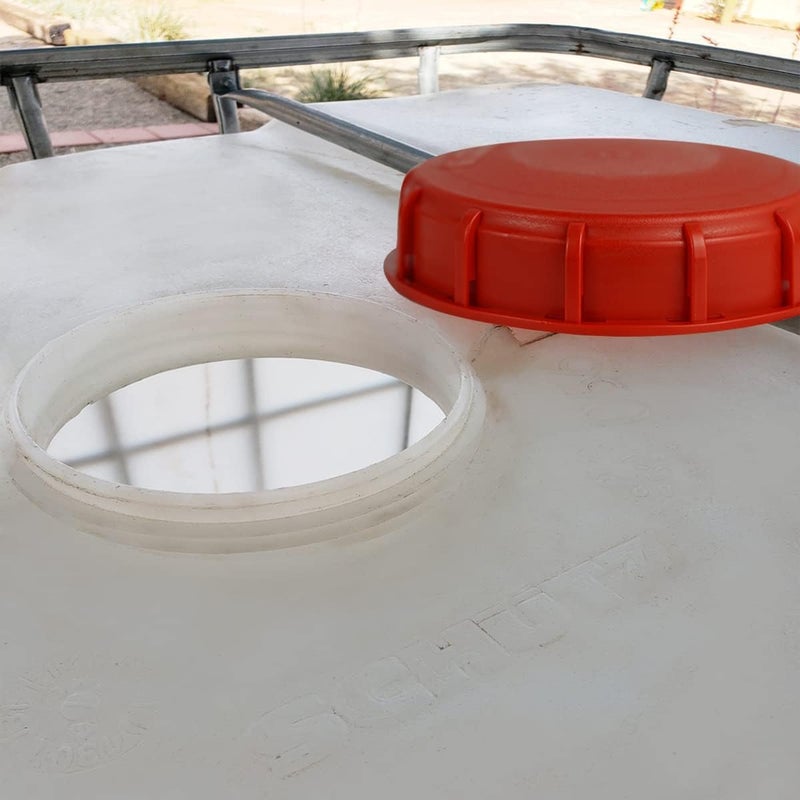 DVECUE IBC Tote Lid Cover - Red Water Storage Tank Cap with Gasket, 163mm/6.42inch - Image 4