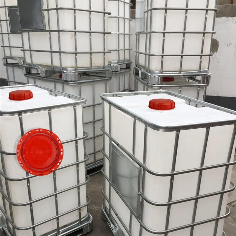 DVECUE IBC Tote Lid Cover - Red Water Storage Tank Cap with Gasket, 163mm/6.42inch - Image 5