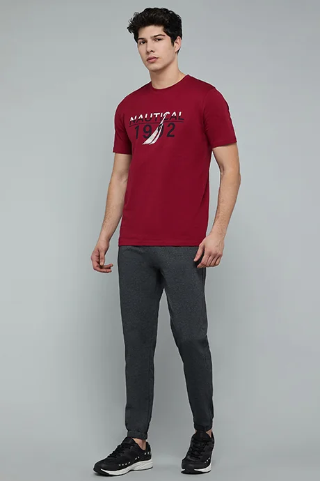 أر أند بي Textured Joggers with Drawstring Waist