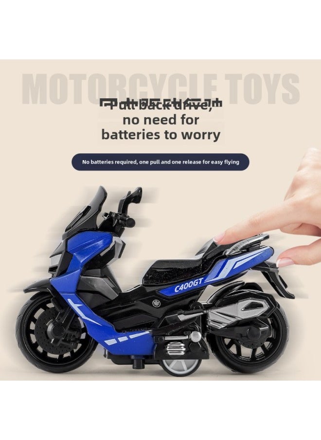 Alloy Pull Back Motorcycle Simulation Pedal Toy Car Model Keychain Pendant Gift Clip Doll Gift-Color:Orange Pedal Alloy Motorcycle (pull Back, No Packaging)  - Image 4