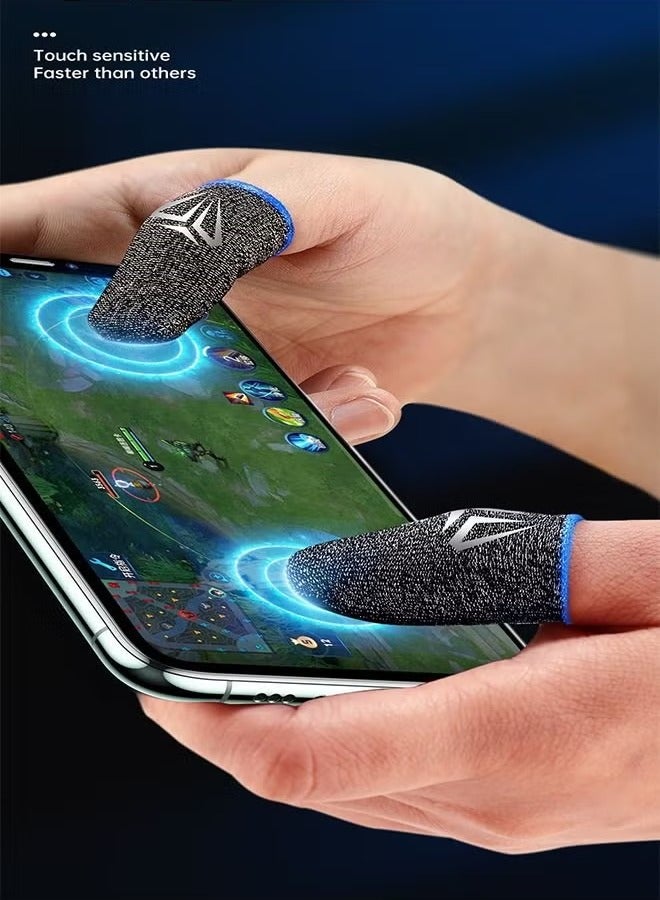 KASTWAVE 2 Pair Mobile Game Touch Screen Finger Sleeve Super Highly Sensitive Feelers Smooth Operation Sweat Absorbing Odorless Breathable Seamless Finger Sleeve For Pubg And Much Other Games Play - Image 2