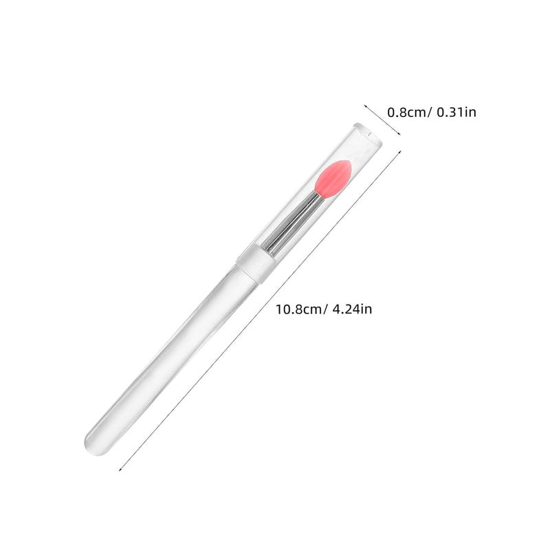 مجموعة فرش فن الأظافر السيليكوني الوردي ٢٠ قطعة، عصي تطبيق بودرة وبرق قابلة لإعادة الاستخدام لصالون ومنزل والصنع الذاتي - Image 3