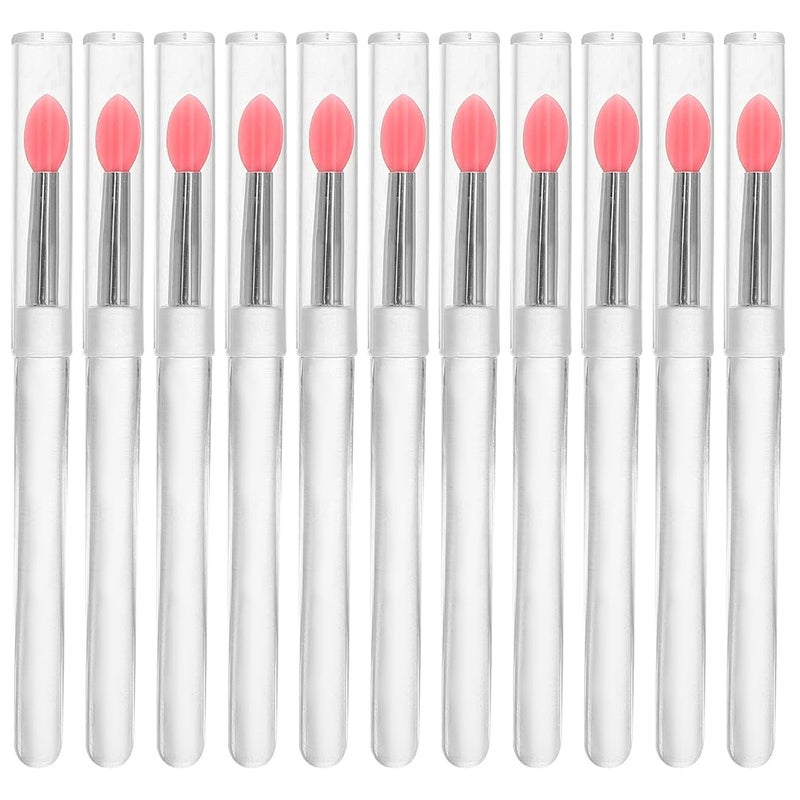 مجموعة فرش فن الأظافر السيليكوني الوردي ٢٠ قطعة، عصي تطبيق بودرة وبرق قابلة لإعادة الاستخدام لصالون ومنزل والصنع الذاتي - Image 2