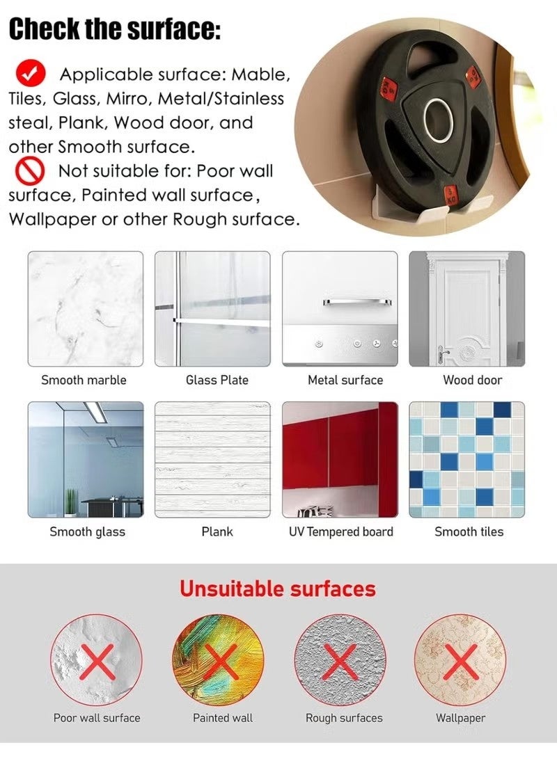 Universal Hair Dryer Holder, Self Adhesive Wall Mount Stand for Most Brand/Size Hair Blow Dryer Hair Dryer Organizer Rack with Plug&Wire Hook for Bathroom - Image 3