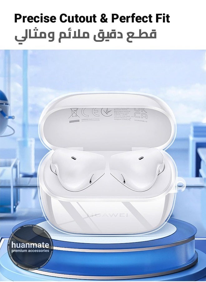 هووانميت غطاء حماية ناعم أنيق لهواوي فري بودز اس اي 2/اس اي 3 - شفاف  - Image 3