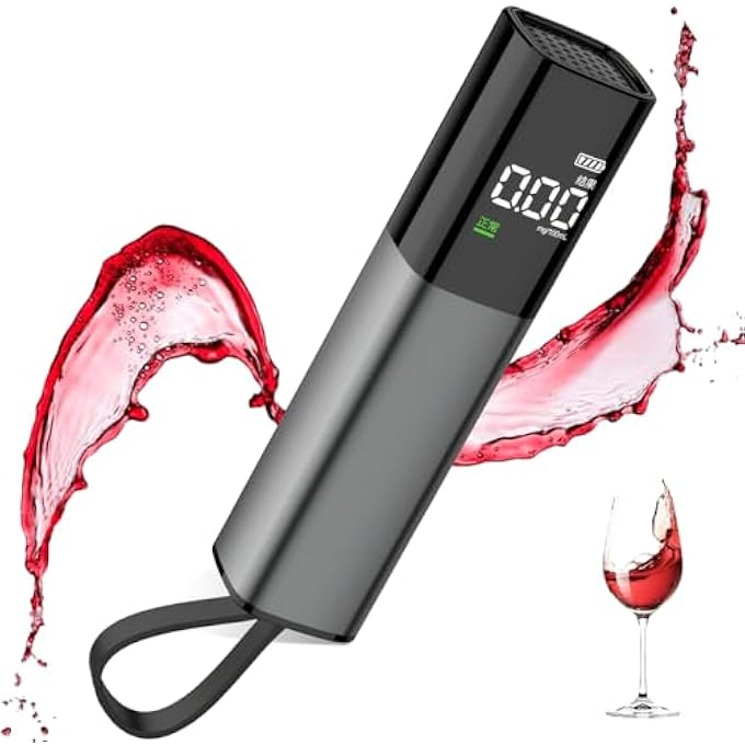 rayihni Alcohol Tester, Breathalyser Police Accurate, Professional LCD Display, Rechargeable Per Mille Meter, Portable Breath Alcohol Tester, Alcohol Meter for Personal and Professional - Image 2