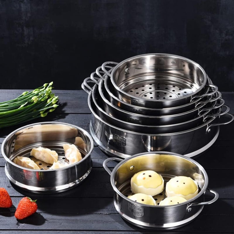 Vegetable Steamer Stainless Steel Steamer Basket Mesh Colander Strainer Steam Basket Steaming Rack Stand Food Steamer for Pressure Cooker Accessories 16cm Bamboo Steamer Basket - Image 2