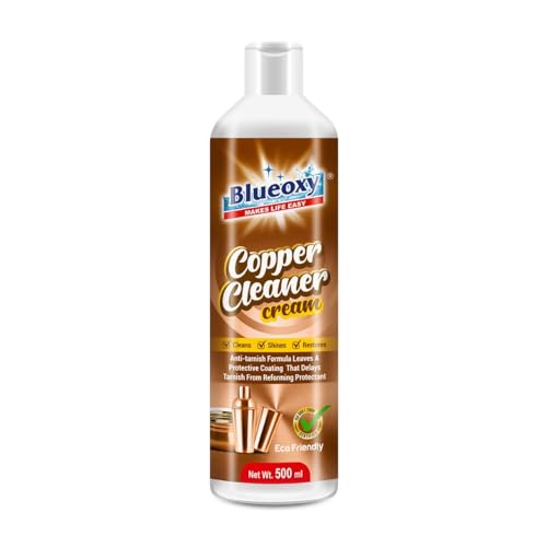 Blueoxy Copper & Brass Cleaner Cream | Tarnish Remover | Cleaner & Polish with Corrosion Inhibitor | Brass Tarnish Remover | 500 ML - Image 1