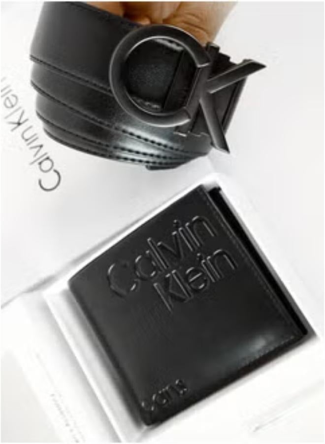 CALVIN KLEIN JEANS PLUS Calvin Klein Set Belt & Wallet for men Leather Black  - Image 1