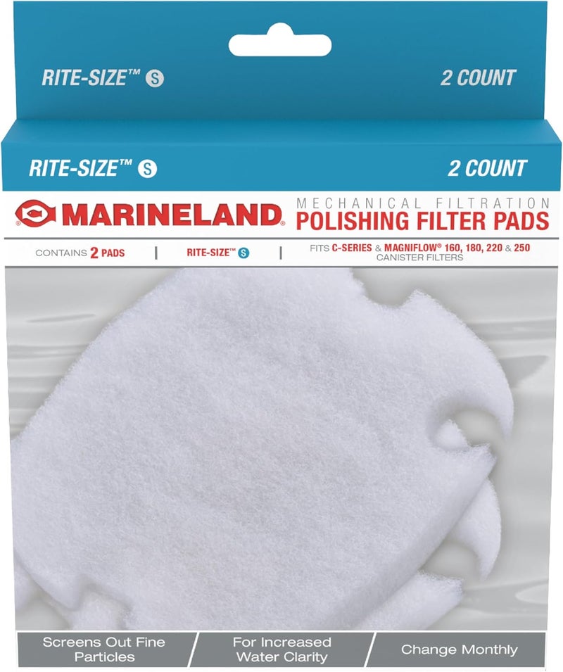 MarineLand Polishing Filter Pads for C-Series and Magniflow Canister Filters - 2 Count - Image 1