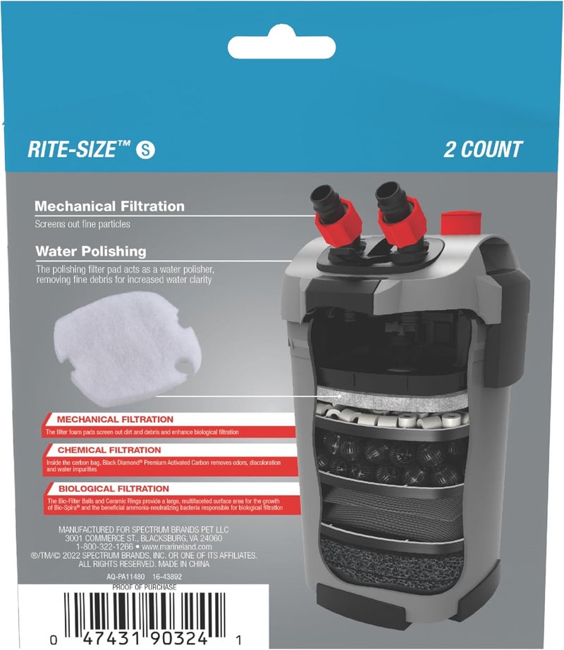 MarineLand Polishing Filter Pads for C-Series and Magniflow Canister Filters - 2 Count - Image 2