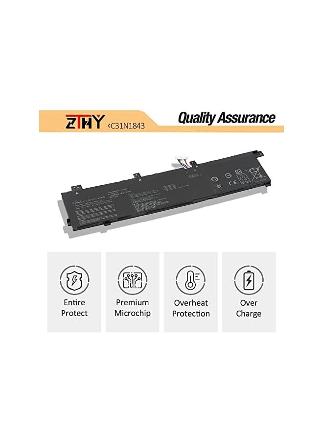 ZTHY - 42Wh C31N1843 Laptop Battery Replacement For Asus Vivobook S14 S432 S432Fa S432Fl S15 S532 S532Fa S532Fl X432Fa X432Fl X532Fa X532Fl Series 0B200-03430000 3Icp5/58/78 - Image 1