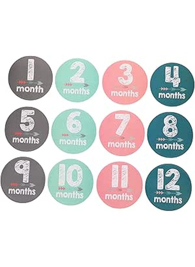 Toyvian Baby Girl Milestone Stickers Month Growth Tracking Signs - Image 1
