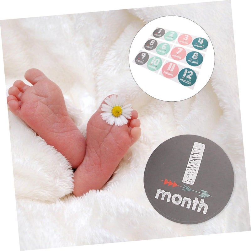 Toyvian Baby Girl Milestone Stickers Month Growth Tracking Signs - Image 3