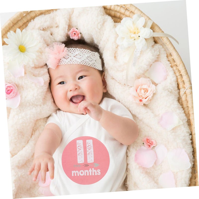 Toyvian Baby Girl Milestone Stickers Month Growth Tracking Signs - Image 5