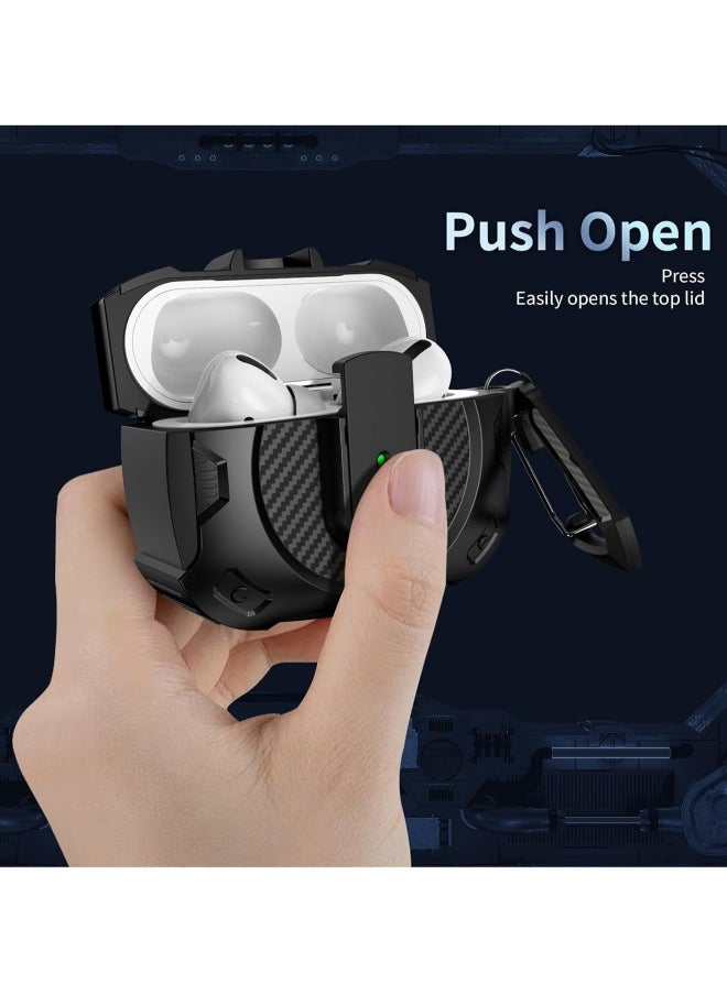 Generic - 【Front LED visible】 Lock box compatible with AirPods 2nd generation and key chain, hardshell protected armored wireless charging box (silver) - Image 1