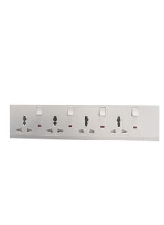Duravel Duravel 4 Way-Socket Power Strip with Individual Switches, White, Universal Outlets with LED Indicators Without Cable  - Image 1