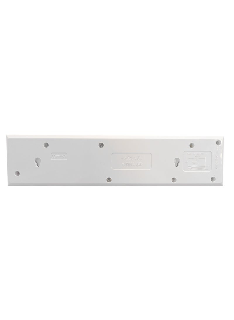 Duravel Duravel 4 Way-Socket Power Strip with Individual Switches, White, Universal Outlets with LED Indicators Without Cable  - Image 2