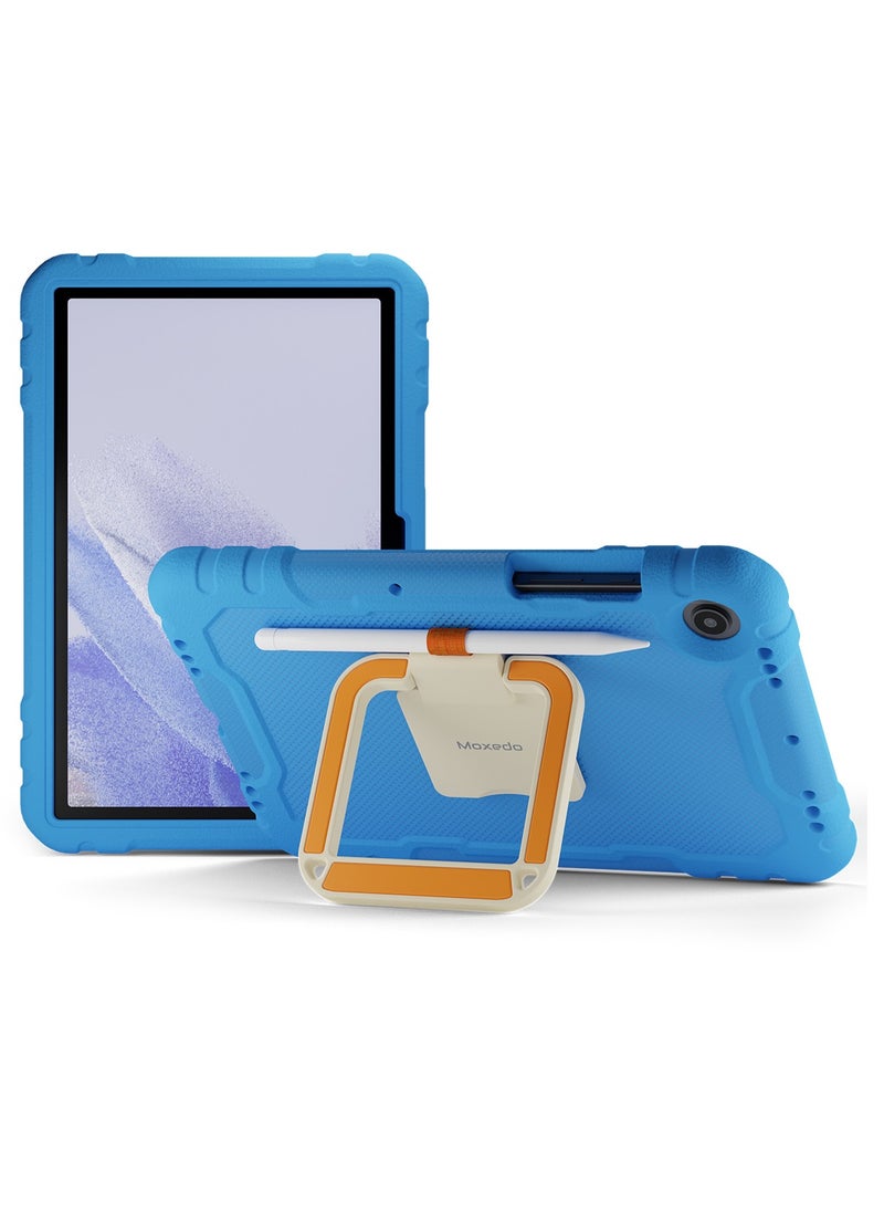 Moxedo - Moxedo Rugged Protective EVA Foam Silicone Kids Case Cover, Shockproof Foldable 360 Rotatable Stand Handle Grip with Pencil Holder Compatible for Samsung Galaxy Tab A8 Case 10.5-inch (Sky Blue) - Image 1