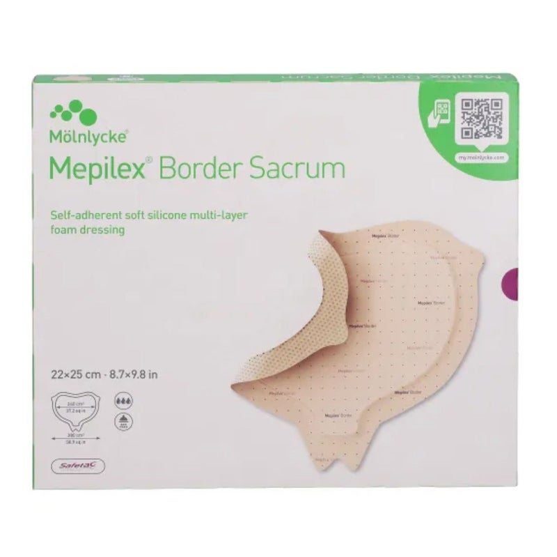Molnlycke Mepilex® Border Sacrum – Five-Layer Sacral Foam Dressing with Deep Defense® and Safetac® Technology | For Prevention and Treatment of Pressure Ulcers and Moderate to Highly Exuding Wounds - Image 5